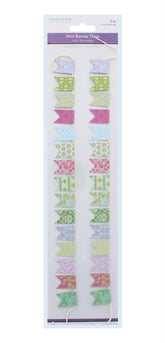 2PK MINI PENNANT FLAGS VINTAGE CHIC